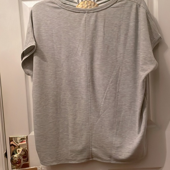 2 tops XL French terry Danskin loose fit soft knit - sage green & light gray - Picture 10 of 11
